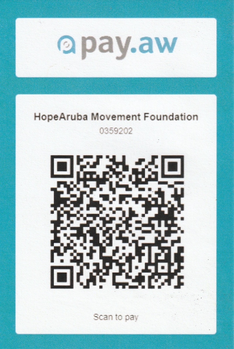 pay.aw QR code for HopeAruba Movement Foundation, account 0359202 - scan to pay